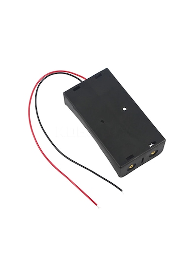 İkili 2 li 18650 Pil Yuvası Kablolu Tutucu 7.4V Pil Şarj Kutusu