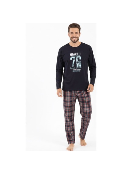 Free Beka Uzun Kollu Ekose Desenli Altı Kareli Erkek Pijama Takımı Pamuklu Ve Rahat Kumaş Lacivert Free Beka Uzun Kollu Ekose Desenli Altı Kareli Erkek Pijama Takımı Pamuklu Ve Rahat Kumaş Lacivert
