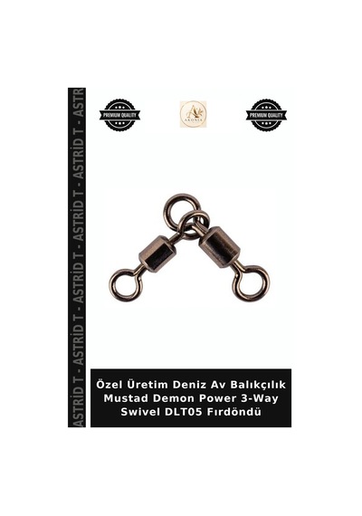 Özel Üretim Deniz Av Balıkçılık Mustad Demon Power 3-way Swivel Dlt05 Fırdöndü No:4 - 5li