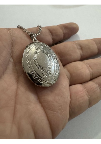 Desenli Gümüş Kapaklı 316l Paslanmaz Çelik Resim Konulabilen Kadı Çok Renkli
