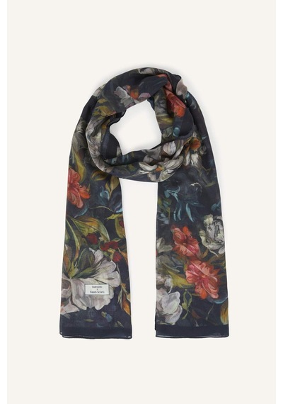 Defacto Fresh Scarfs X Defacto Midnight Botanic Viskon Şal I1748ax26smbk27 Siyah-bk27