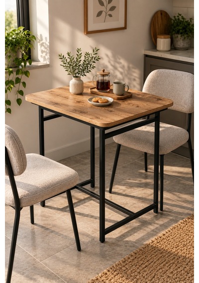 Sulorahome Kahverengi Suntalam Mutfak Masası Metal Ayaklı 72x52 Cm Açık Kahverengi Sulorahome Kahverengi Suntalam Mutfak Masası Metal Ayaklı 72x52 Cm Açık Kahverengi