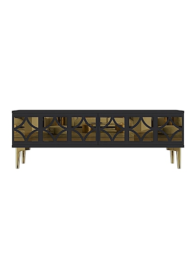 Tsa1236ag - Öztv120 Tv Stand, Tv Sehpası Antrasit - Gold 120cm