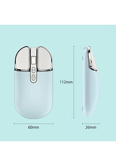 Dizüstü Bilgisayarlar İçin Kablosuz Fare, Ergonomik Sessizlik Tıklayın, Dizüstü Bilgisayar, Pc, Ofis/ev/iş, İki Elini Kullan Senalstore - Mavi