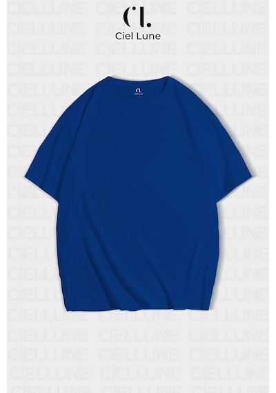 Nevermind Unisex Kadın Erkek Merkür Baskılı Özel Tasarım Oversize Mavi