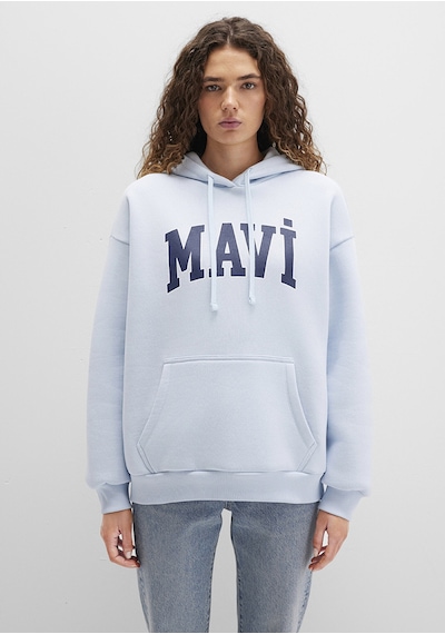 Mavi - Mavi Logo Baskılı Kapüşonlu Mavi Sweatshirt 1600361-70717 Mavi Mavi - Mavi Logo Baskılı Kapüşonlu Mavi Sweatshirt 1600361-70717 Mavi