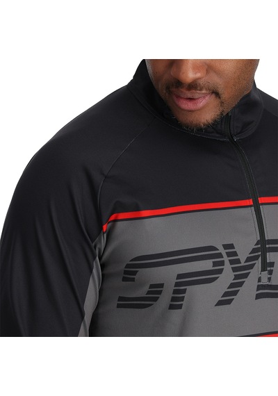 Spyder Spyder Paramount 12 Zip Erkek Siyah İçlik Üst 10011