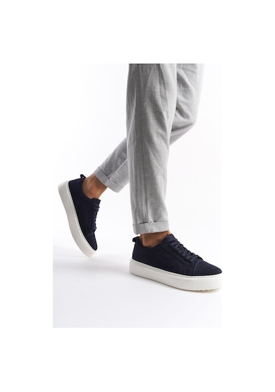 Mubiano Hakiki Deri Mbnbkm3-lcv Erkek Nubuk Lacivert Sneaker & Spor Ayakkabı Lacivert
