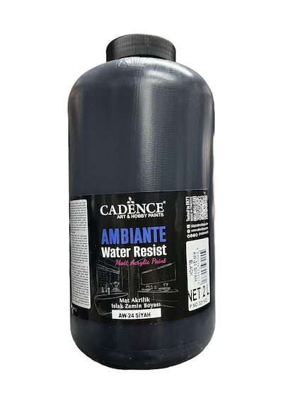 Ambıente Suya Day. Akr. Boya Aw-24 Siyah 2000ml + Katalizör 80gr
