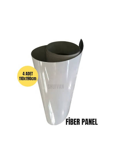 Karavan Banyo Duş Duvarı 110x190cm 4'lü Set Fiber Panel - Beyaz-1044
