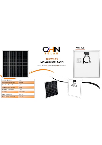 Chn120w-12v Güneş Paneli