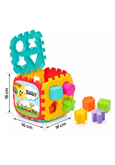 Dede Baby Büyük Bultak Küp 18 Parça Şekil Eşleştirme Ve Eğitici Bebek Oyuncağı 12 Ay+