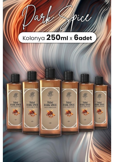 Rebul 80 Derece Dark Spice Kolonya Cam Şişe 6 x 250 ML