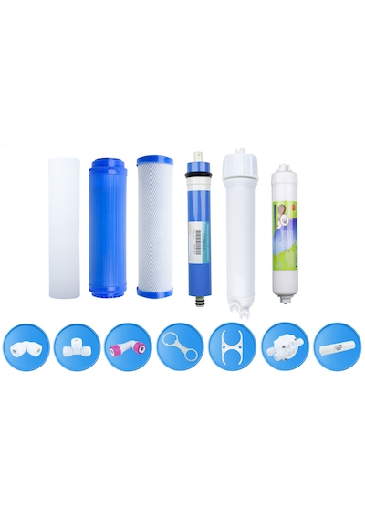 Açık Kasa Su Arıtma Cihazı Membranlı 5'li Filtre Set Ve