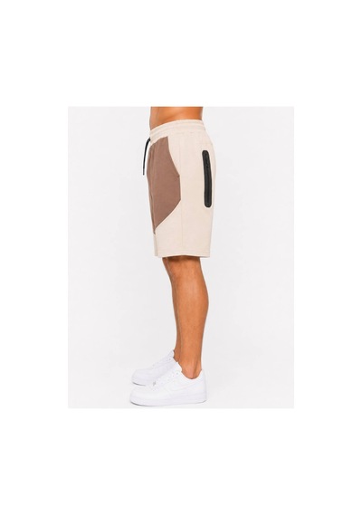 Hzr Wear Erkek Beli Lastikli İpli Cepli Penye Kumaş Pamuklu Regular Fit Şort Krem