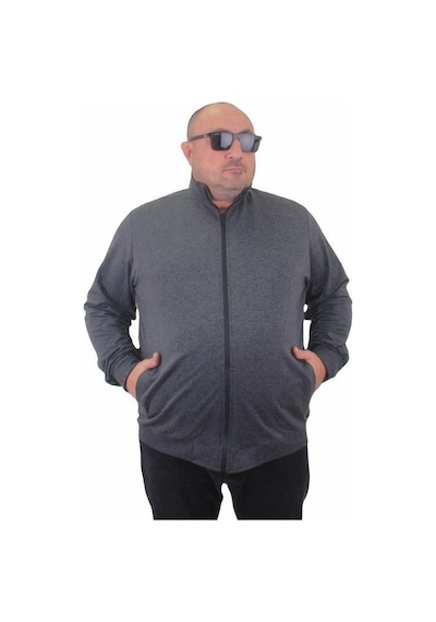 Starbattal Büyük Beden Basic Mevsimlik Fermuarlı Sweatshirt 22750 Antrasıt-Antrasıt Antrasit Starbattal Büyük Beden Basic Mevsimlik Fermuarlı Sweatshirt 22750 Antrasıt-Antrasıt Antrasit
