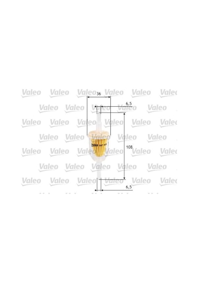 Valeo 587000 Şeffaf Benzin Ara Filtre Küçük Tip Üniversal 7700544588- 82425649- 251201511d