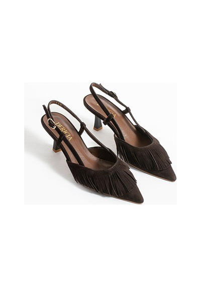Dericia Shoes Jewel Hakiki Deri Süet Püskül Detaylı Kadın İnce Topuklu Ayakkabı Kahverengi Dericia Shoes Jewel Hakiki Deri Süet Püskül Detaylı Kadın İnce Topuklu Ayakkabı Kahverengi