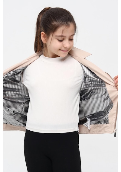 Benitto Kids Kız Çocuk Deri Ceket 51262-pudra