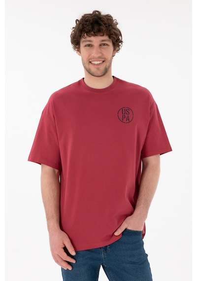 U.S. Polo Assn. Erkek Oversize Fit Bisiklet Yaka Vişne Tişört 50305904-VR223 U.S. Polo Assn. Erkek Oversize Fit Bisiklet Yaka Vişne Tişört 50305904-VR223