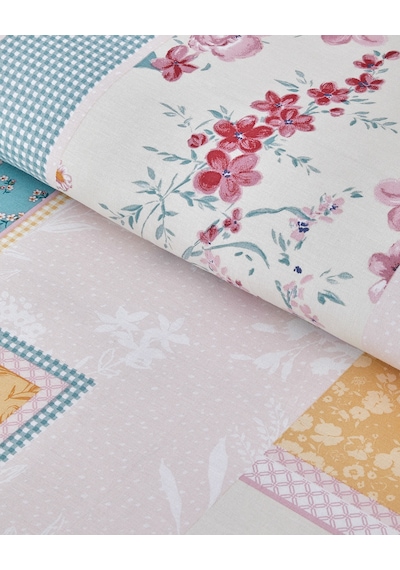 English Home Patch Bouquet Çift Taraflı Pamuklu Çift Kişilik Nevresim Seti 200x220 Cm Yeşil-sarı