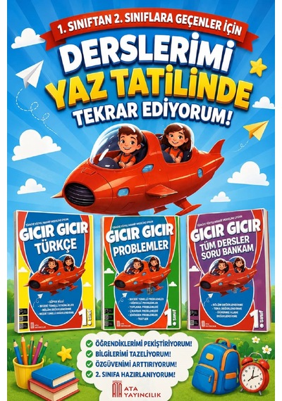 1. Sınıftan 2.sınıfa Geçenler İçin Derslerimi Yaz Tatilinde Tekrar Ediyorum Seti -5