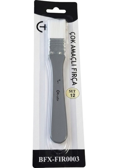 Bafix Fırça Tekli Set-12 Sap Gri Genel Kul Bfx-fır0003