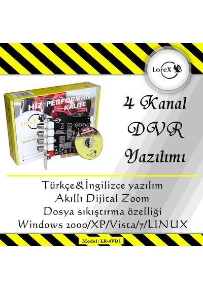 Lorex Lr-4Vd1 4 Kanal Dvr Kayıt Kartı - Yazılımı