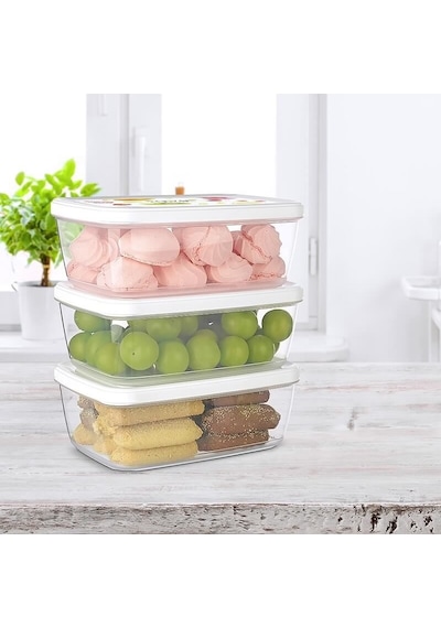 Saklama Kabı 3 Lü Set 850 Ml N1134277 Çok Renkli
