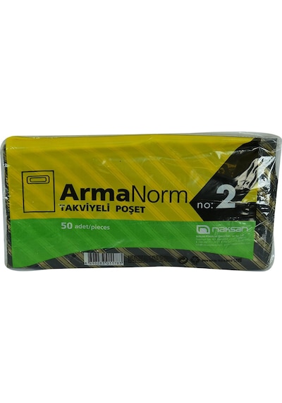 Naksan Armanorm Takviyeli Çanta Poşet Siyah Çizgili Desen 35X25 5 N11.485