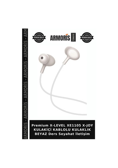 Premium X-level Xe1105 X-joy Kulakiçi Kablolu Kulaklık Beyaz Ders Seyahat İletişim