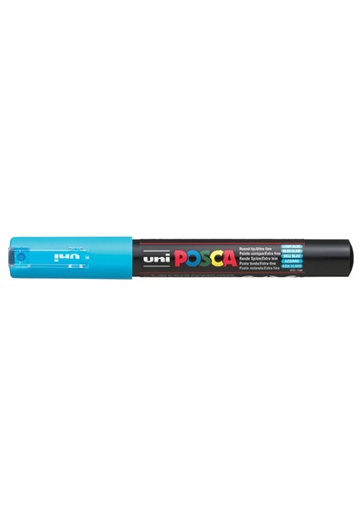 Unıball Posca 0.7 Mm Markör Kalem Açık Mavi Diğer
