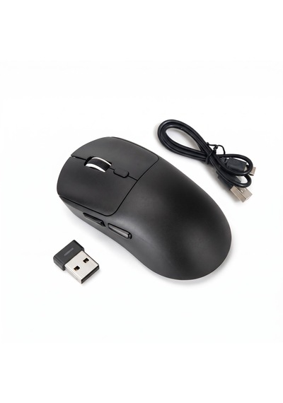Kablosuz Bluetooth Ve Usb Alıcılı Gaming Mouse Sessiz Tık Type-c Şarjlı 6400 Dpı 3 Modlu Bilgisayar Laptop Oyuncu Faresi Cn10 Siyah