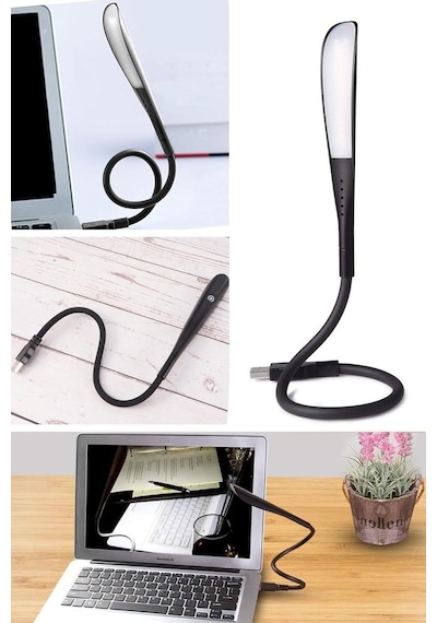 Usb Girişli 14 Ledli 3 Kademeli Dokunmatik Masa/kitap Okuma Lambası Ledi Siyah .