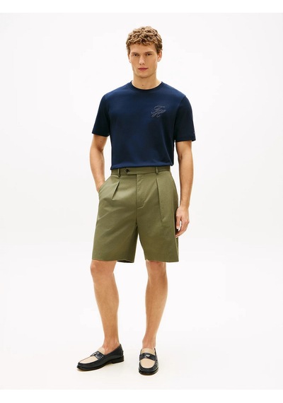 Tommy Hilfiger Mw0mw42391 Script Light Interlock Tee Erkek Tişört Lacivert