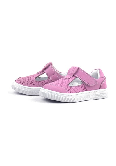 Hapshoe Rakerplus Hakiki Deri Pembe Cırtlı Bebek Sneaker Sandalet Pembe