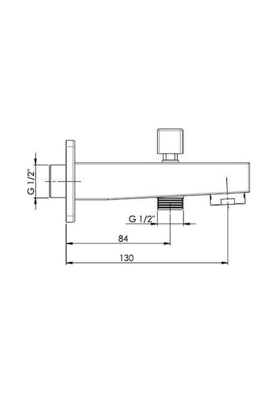 Gpd Ankastre Batarya Gaga Çıkış Ucu Yönlendiricili 1/2'' Ggr12-2 Gümüş