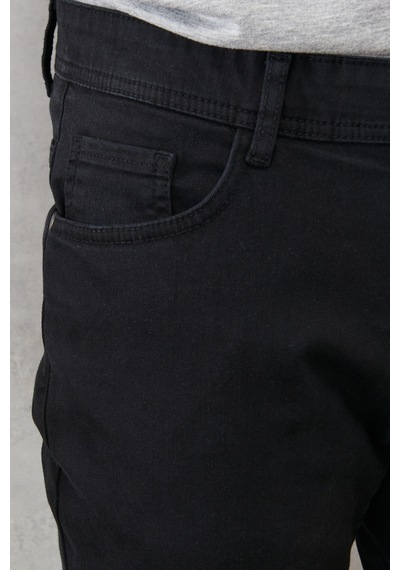 Erkek Sıyah 360 Derece Her Yöne Esneyen Rahat Slim Fit Pantolon Siyah
