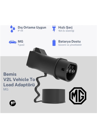 Bemis Tek Çıkışlı V2l Vehicle To Load Elektrikli Araç Uyumlu Adaptör Mg 16a/3.5kw