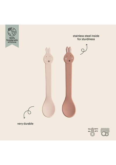 Trixie Mrs. Rabbit Silikon 2'li Kaşık Seti 96-645 Pembe