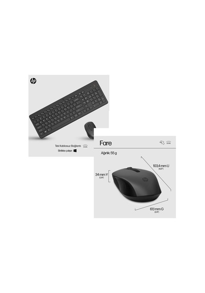 Hp 330 Kablosuz Klavye Mouse Seti Siyah 2v9e6aa Diğer