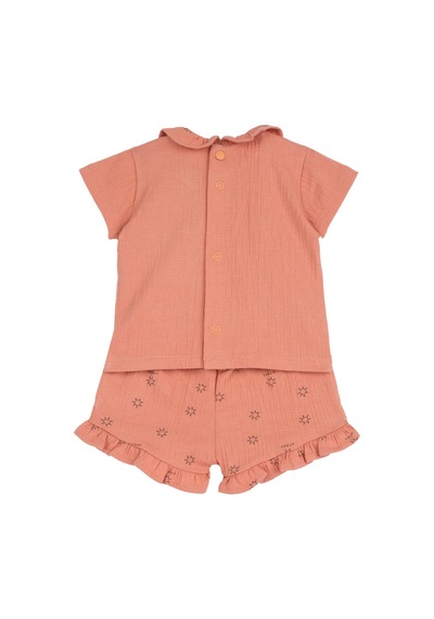 Chicco Kız Bebek Tişört Ve Şort Takımı 09101303000000 000045 Turuncu