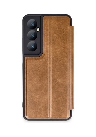 Newface - 951 - Realme C65 Kılıf Flip Cover - Csmo-tex - - Taba
