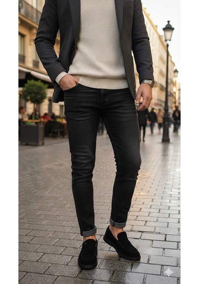 Pierre Cardin Pier Cardin 14905 Hakiki Deri Günlük Erkek Ayakkabı Siyah Siyah
