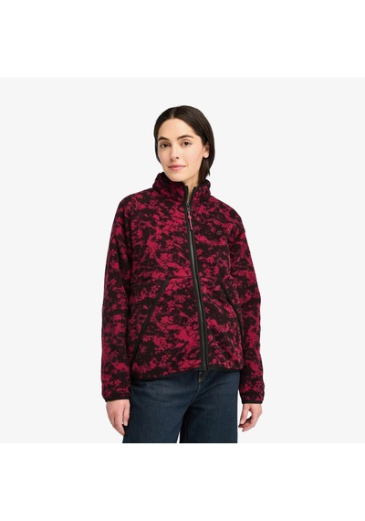 Timberland Printed Full-zıp Sherpa Kadın Bordo Cekettb0a5zuqefy1