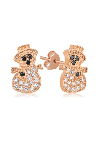 Aya Diamond Gümüş Rose Kardan Adam Kadın Küpe Rose