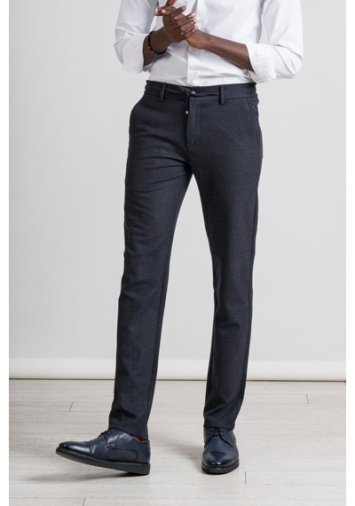 Perpant Slimfit Bitik Kareli Beli Lastikli Ve İplikli Kışlık Kumaş Jogger Pantolon 001