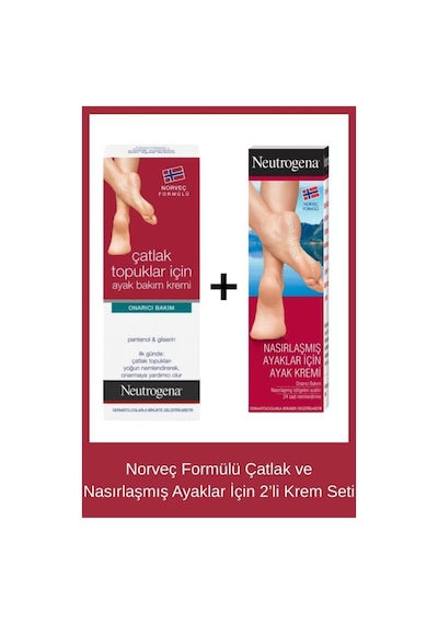 Norveç Formülü Çatlak Ve Nasırlaşmış Ayaklar İçin 2 Li Krem Seti