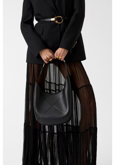 Guess Pauline Hobo Deri Kadın Omuz Çantası Hwzoaap6210 Siyah