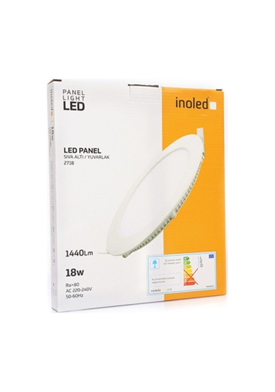 İnoled 18w Yuvarlak Sıva Altı Led Panel Beyaz-6500k